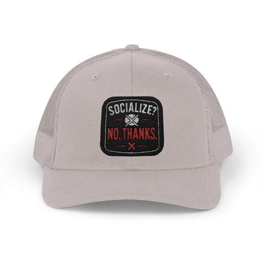 Stylish Snapback Trucker Cap - Socialize, no Thanks