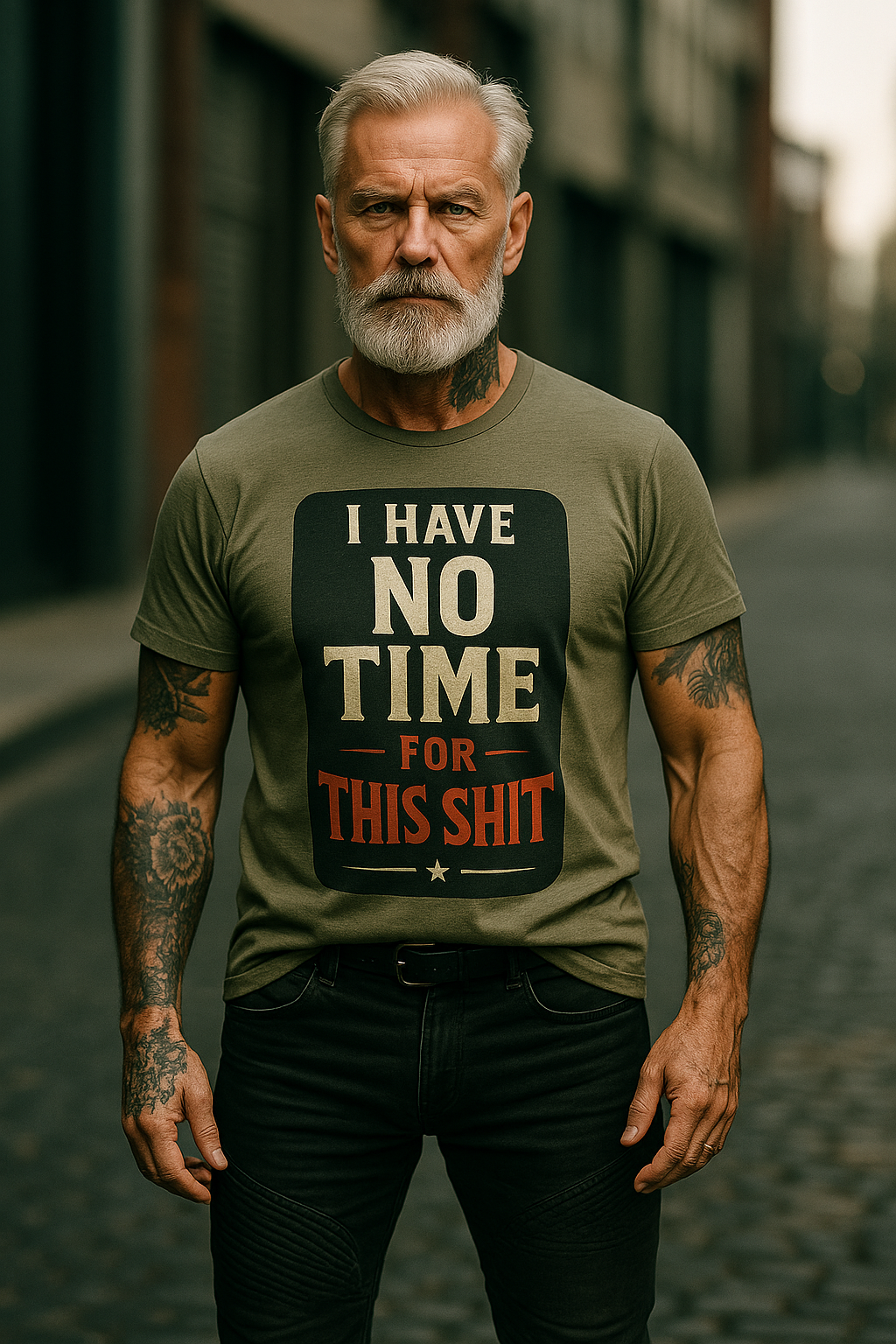 “Time? Nope. Patience? Gone.” Tee